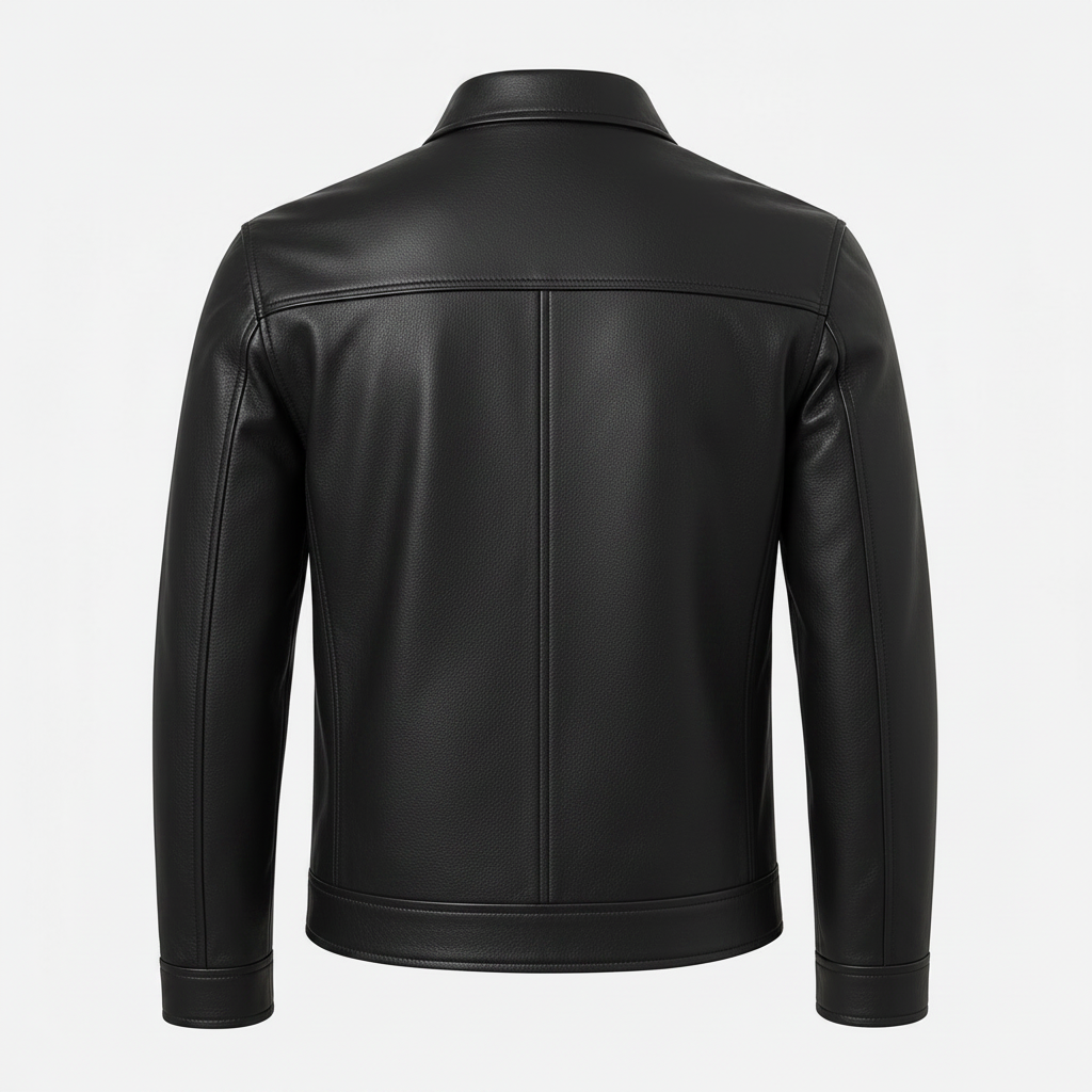 MRKSHI ATLAS ULTRA — Lamb Nappa leather Jacket in Black, back view